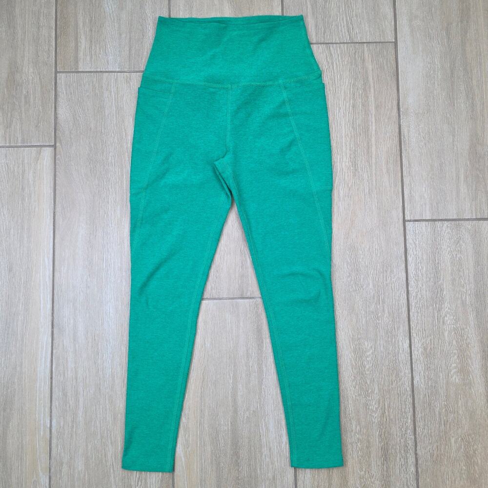 Beyond Yoga Spacedye Leggings Womens M Teal High Waisted Cropped Yoga Pants